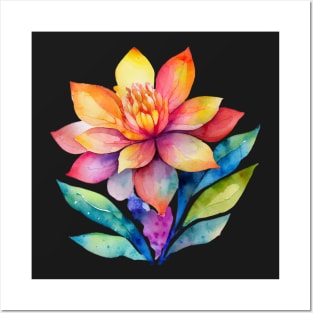 Watercolor flower Posters and Art